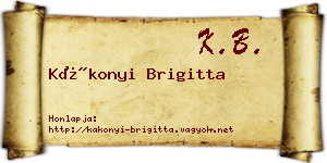 Kákonyi Brigitta névjegykártya